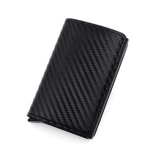 חדש עיצוב סיבי פחמן כרטיס מחזיק זול באיכות גבוהה עור מגן חכם Rfid אבטחת ארנק אלומיניום - Product Image 6