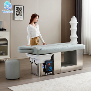 Chaise de lavage de cheveux en acier inoxydable pour salon de beauté, réglable, électrique, extensible, avec bol en céramique, <span class=keywords><strong>lit</strong></span> de spa pour la tête - Product Image 1
