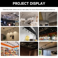 Projecteur LED sur rail COB en aluminium noir et blanc, haute luminosité, 20W 30W, pour plafond, usage commercial, hôtel, maison, magasin