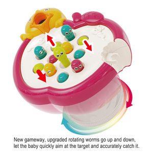 Juego de mesa educativo Montessori interactivo electrónico para atrapar gusanos para niños pequeños, juguetes de pesca de aprendizaje - Product Image 3