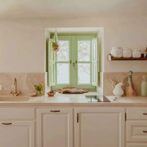 American Countryside Retro Style Cheap Modern Small Size Apartment Cabinets Kitchen Wholesale - Product Image 1