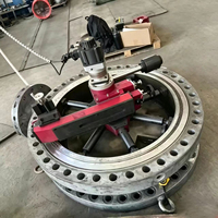Machine de rectification de brides portable FLS-1000 CNC à servomoteur pour retouche sur site, réparation de faces de brides, chanfreinage et affûtage