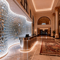 Lampadaires modernes personnalisés à LED E27 pour hall d'hôtel, cloisons de séparation en cristal luxueuses, hauteur réglable, température de couleur 2700K-6500K
