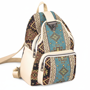 Kilim diseñado turquesa-tela crema turco mochila - Product Image 2