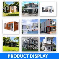 Maison conteneur pliable et extensible à double aile de 40 pieds, durable, préfabriquée, modulaire, de luxe