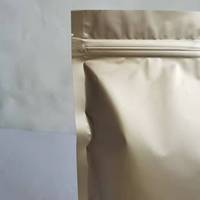 Bolsa de Embalaje Personalizable con Cierre de Cremallera, Laminada, Flexible, Resistente a la Humedad, Estructura PET/AL, Grado Alimenticio, Acabado Dorado Mate