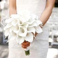 Fleur de calla blanche en soie YM, bouquet de calla artificiel, réutilisable, inodore, pour mariage, maison, événement, arrangement floral