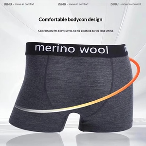 <span class=keywords><strong>DIMU</strong></span> Herren 100% Merinowolle Umweltfreundliche Atmungsaktive Geruchshemmende Schweißableitende Unterwäsche Outdoor Leichte Schnelltrocknende Wander-Boxershorts - Product Image 4