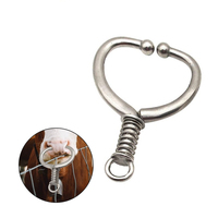 Anneau de traction pour bœuf en acier inoxydable, à ressort, de type L, de haute qualité, pour usage vétérinaire et agricole, pour marque [Nom de la marque]