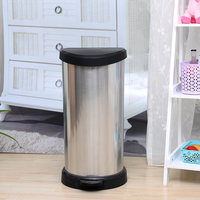 Poubelle en plastique avec pédale, vente en gros, 40l, livraison gratuite
