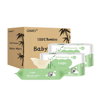 Toallitas Húmedas de Bambú Ecológicas para Bebés, Fabricadas por OEM/ODM, Desechables por el Inodoro, Muestra Gratuita, China