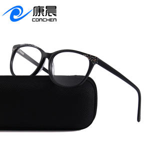 Montures de lunettes Conchen ovales plates anti-lumière bleue, monture complète en acétate, unisexe, Wenzhou 8014 - Product Image 3