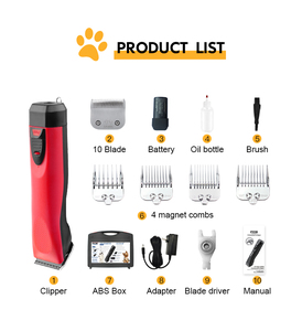 Tondeuse de toilettage professionnelle pour chiens A5 deux vitesses ensemble de tondeuses de toilettage pour animaux avec lames détachables 7F 10 #30 # - Product Image 6