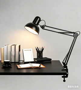 Metal Clamp‑On Desk <b>Lamp</b> Adjustable Arm <b>Table</b> Light Foldable Clip <b>Lamp</b> For Reading Working <b>Study</b> Office Home Desktop Lighting - Product Image 6