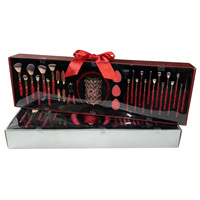 Ensemble de pinceaux de maquillage Glitz Bling avec strass, pinceaux de maquillage diamantés avec diamants artificiels, coffret cadeau luxueux et éblouissant pour le maquillage des yeux