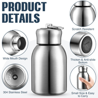 Botellas de Agua Delgadas Personalizadas de Acero Inoxidable, Aisladas Térmicamente para Bebidas Frías y Calientes, Termo para Regalos, Viajes, Campamentos y Senderismo
