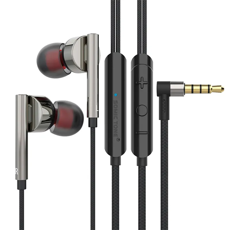 SOMIC TONE S610 Écouteurs HD Bass Driven Audio Aluminium léger dans l'oreille Casque 3.5mm Écouteur avec micro Gaming