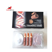Kit d'entraînement pour ongles FENGFLY, main articulée amovible en plastique ABS, flexible et réaliste, couleur marron, 10x7cm