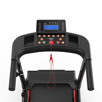 Equipo de Ejercicio para el Hogar, Caminadora Plegable de 2.5HP para Correr, Pantalla LED, 300LBS, 0.5-6.0MPH, Motor Silencioso, Fitness en Casa