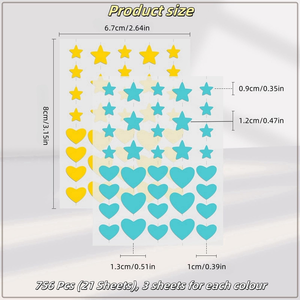 Patchs Hydrocolloïdes Anti-Acné en Forme de Cœur Colorés et Mignons, 36 Unités, Nettoyage des Pores pour Tous Types de Peau, Couvre les Boutons et les Imperfections - Product Image 3