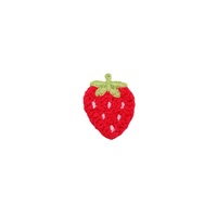 Petits autocollants en tissu tricoté nouvelle série de fruits de dessin animé cousus à la main patchs de fraises brodés transfrontaliers pour vêtements