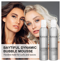 Échantillon privé gratuit, vente en gros, 200ml, 300ml, Mousse pour cheveux brillante, Lotion enveloppante en Mousse pour femmes