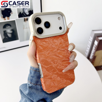 Kedatangan Baru Gaya Mewah Warna Polos Pola Gunung Bersalju Berlapis Elektro Anti-Jatuh Casing Ponsel untuk Iphone 17/16/15/14