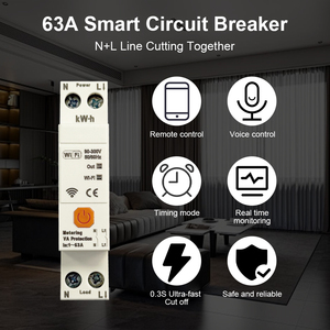 สวิตช์อัจฉริยะ TUYA 63A WIFI รุ่นใหม่ พร้อมมิเตอร์วัดพลังงาน Smartlife ควบคุมผ่านแอพ ตัดวงจร N+L พร้อมกัน - Product Image 3