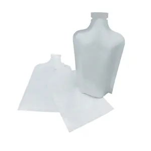 Cosmetic Sample Sachet Skincare Mini Tiny Sample Packaging Foil Liquid Pouch 3 Side sealed Bottle Shaped Bag