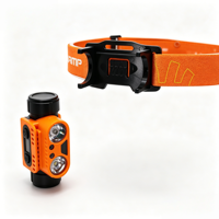 Lampe frontale LED double détachable avec détecteur de mouvement, rechargeable, étanche IP44, faisceau réglable, super lumineuse pour le camping et l'extérieur