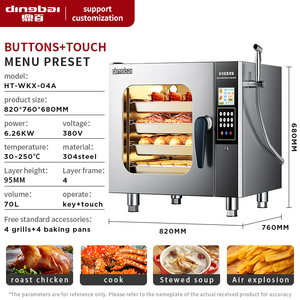 Nouveau four à vapeur universel commercial de vente chaude multifonctionnel commercial avec 4 couches <span class=keywords><strong>Campbon</strong></span> - Product Image 2