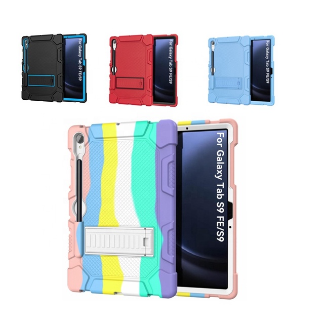 New Case Shockproof 3 in 1 Tablet Cases for Samsung Galaxy Tab S9 FE SM-X510/X515/X516 10.9 Inch Back S9 FE Cover 2023
