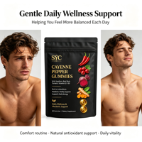 Gummies au poivre de Cayenne SYC BIO pour adultes – Soutien naturel pour un mode de vie équilibré – 60 unités – Complément alimentaire – Marque privée OEM ODM – Vente en gros
