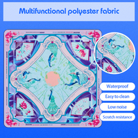 Tapis de Mahjong Américain Moderne de Luxe en Caoutchouc 31,5x31,5 Pouces 2mm d'Épaisseur Pliable Antidérapant Étanche Écologique Durable Anti-Bruit