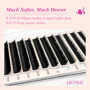 Abonnie đôi tip phẳng Lash J Curl Matte dưới lông mi phẳng Lash phần mở rộng - Product Image 4