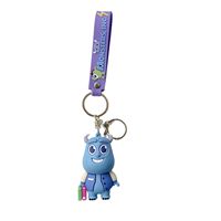 Nuevo Diseño Lindo Monstruo de Dibujos Animados Inc. Figura de PVC Muñeco Llavero Accesorios Coche Goma Llaveros Venta al por Mayor