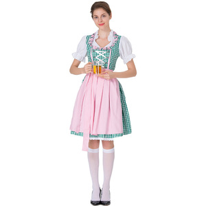 <span class=keywords><strong>Costume</strong></span> traditionnel bavarois d'Oktoberfest, robe Dirndl <span class=keywords><strong>sexy</strong></span> pour femme en taille plus, avec tablier, cosplay - Product Image 4