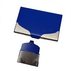 Porte-cartes en métal haut de gamme pour hommes et femmes, cadeau d'affaires de luxe personnalisé avec logo sur mesure - Marque Olivia, fait main - Product Image 1