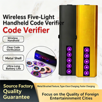 Détecteur de lumière UV professionnel pour casino, noir et or, outil anti-contrefaçon portable pour jetons de poker et billets de banque