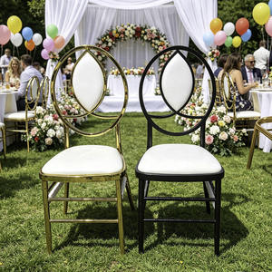 Wholesale Electroplated Stainless Steel Wedding Chairs for Hotel Dining Outdoor Bedroom Use Eco Friendly Commercial Furniture - Product Image 2