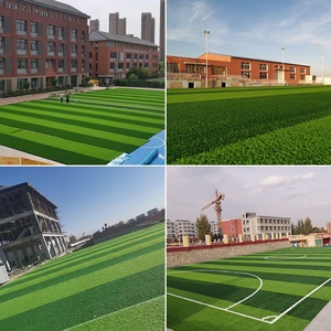 Gazon artificiel QIZHI pour terrains de football et de sport, sans particules, avec remplissage de sable plastique, pour football à <span class=keywords><strong>cinq</strong></span> - Product Image 4