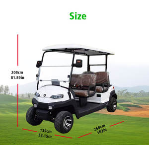 Nouvelle voiturette <span class=keywords><strong>de</strong></span> golf électrique à 4 places, moteur AC 4KW, batterie au lithium, pour terrain <span class=keywords><strong>de</strong></span> golf - Product Image 4