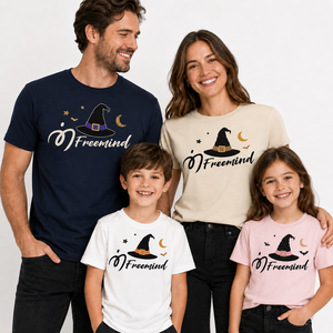 Freemind <b>Halloween</b> Family Matching <b>T</b>-<b>Shirts</b> Skull Pumpkin Print Casual Short Sleeve Cotton Crewneck Unisex Autumn Wear - Product Image 5