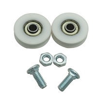 Boîtier en acier au design moderne de 1 à 7/16 pouces Assemblage de rouleaux de roue en plastique PLAT pour rétroviseurs de portes et fenêtres Matériau en fer