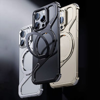Coque de téléphone antichoc sans cadre en métal avec support magnétique rotatif à 360° certifiée CE/FCC pour iPhone 13 12 11 Pro Max