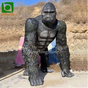 Statua di Gorilla in Resina Grande per Decorazione Esterna, Gorilla in Fibra di Vetro - Product Image 3