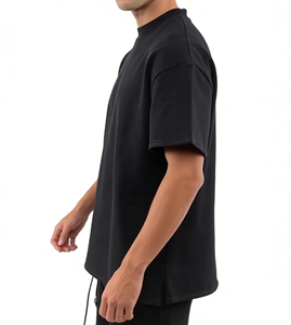 T-shirts en coton 100% personnalisés avec votre logo de marque, t-shirts unis pour hommes, t-shirts décontractés pour hommes - Product Image 2