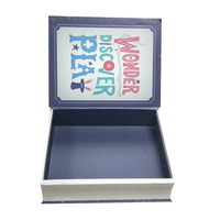 Boîte en papier rigide personnalisée en forme de livre, avec fermeture magnétique de luxe, pour emballage de jouets, avec dos arrondi, pour kit de magie, souvenir