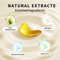 Masque pour les yeux en cristal de collagène - Patchs anti-rides raffermissants hydratants et apaisants pour les cernes et les poches sous les yeux