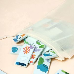Juguete de Actividades para Niños, Bloques de Construcción para el Pensamiento Lógico, Regalo, Dominó de Dinosaurios de Madera, Juego de Rompecabezas - Product Image 5